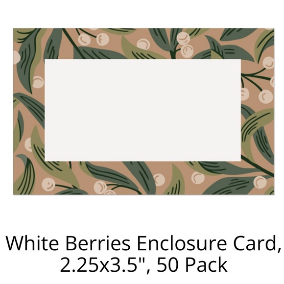 White Berries Enclosure Card 3.5x2.25" Pack of 50 - Picture 2 of 6